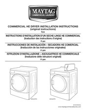 Maytag Commercial Laundry MDG25PN Instructions D'installation