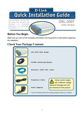 D-Link DSL-300T Guide D'installation Rapide