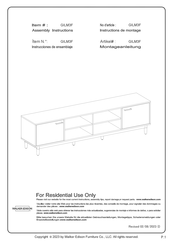 Walker Edison GILM3F Instructions De Montage