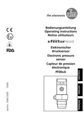 IFM Electronic Efector 500 PF003A Notice Utilisateurs