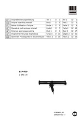 Schneider Airsystems SIP 600 Notice D'utilisation D'origine