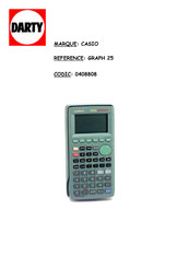 Casio 0408808 Manuel De L'utilisateur