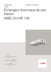 Nibe GV-HR 130 Manuel D'utilisateur