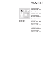 SSS Siedle CVB 850-2 Information Produit