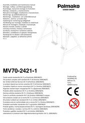 Lemeks Palmako MV70-2421-1 Assemblage, Manuel De Montage Et D'entretien