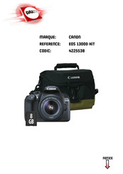 Canon EOS 1300D KIT Mode D'emploi