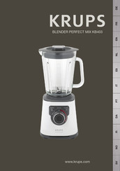 Krups BLENDER PERFECT MIX KB403 Mode D'emploi