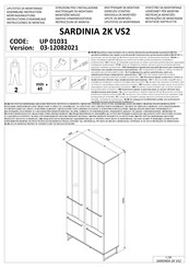 Forma Ideale SARDINIA 2K VS2 UP 01031 Instructions D'assemblage