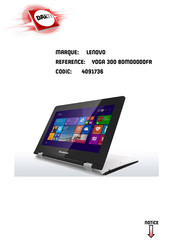 Lenovo YOGA 300 80M00000FR Guide De L'utilisateur