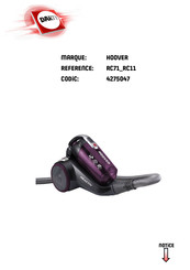 Hoover RC71 RC11 Manuel D'utilisation