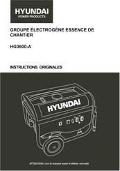 Hyundai power products HG3600-A Instructions Originales