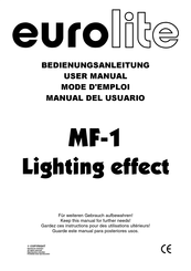 EuroLite MF-1 Lighting effect Mode D'emploi