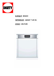 Bosch SMI69 T 65 EU Notice D'utilisation