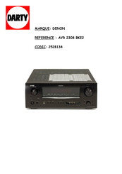 Denon AVR 2308 BKE2 Manuel De L'utilisateur