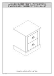 ManoMano FG-LR-PU-2-785-RV-WYUK Instructions D'assemblage