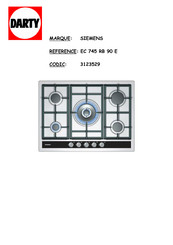 Siemens EC 745 RB 90 E Mode D'emploi