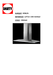 ROBLIN LOTUS 1200 MURALE Mode D'emploi Et Installation