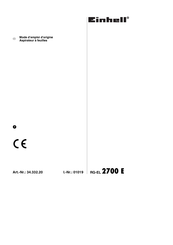 Einhell RG-EL 2700 E Mode D'emploi D'origine