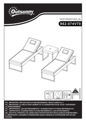 Outsunny 862-074V70 Mode D'emploi
