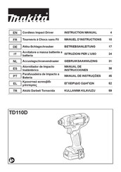 Makita TD110D Manuel D'instructions