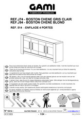 Gami BOSTON CHENE J74 514 Instructions De Montage