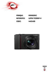 Panasonic LUMIX DC-TZ200EF-K Manuel D'utilisation