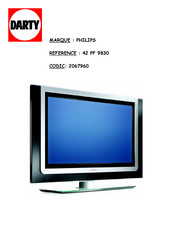 Philips 42 PF 9830 Mode D'emploi