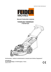 FEIDER Machines FTDT511ZT Manuel D'instruction Originale