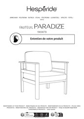 Hesperide PARADIZE 196987B Mode D'emploi