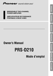 Pioneer PRS-D210 Mode D'emploi