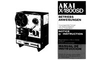 Akai X-1800SD Notice D'instructions