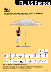 MAY PARASOLS FILIUS Instructions De Montage Et D'utilisation