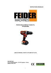 FEIDER Machines FPV20V2BA Mode D'emploi