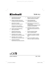 Einhell TE-RS 18 Li Instructions D'origine