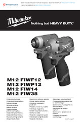 Milwaukee M12 FIW38 Notice Originale
