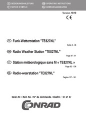 Conrad TE827NL Notice D'emploi