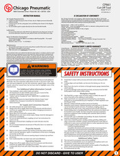 Chicago Pneumatic CP861 Manuel D'instructions