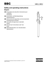 Atlas Copco BBC 34WS-6 Prescriptions De Sécurité Et Instructions Pour L'opérateur