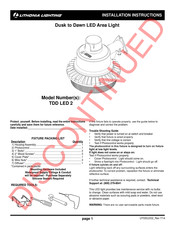 Lithonia Lighting TDD LED 2 Instructions D'installation