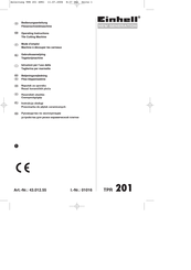 EINHELL TPR 201 Mode D'emploi