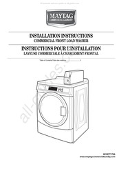 Maytag Commercial Laundry ASD2575BRB Instructions Pour L'installation