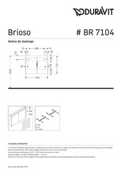 DURAVIT Brioso BR 7104 Notice De Montage