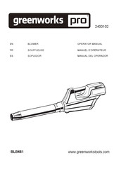 GreenWorks Pro 2400102 Manuel D'opérateur