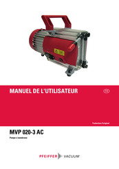 Pfeiffer Vacuum MVP 020-3 AC Manuel De L'utilisateur