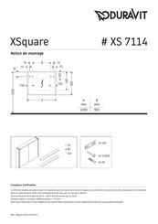 DURAVIT XSquare XS 7114 Notice De Montage