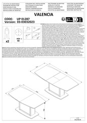 Dedeman VALENCIA UP 01287 Instructions D'assemblage