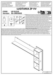 Dedeman LUSITANIA ZP VV UP 01210 Instructions D'assemblage