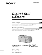Sony Cyber-shot DSC-P3 Mode D'emploi