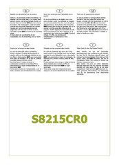 Solid S8215CR0 Instructions De Montage