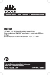 MAC TOOLS MCF801 Traduction De La Notice D'instructions Originale